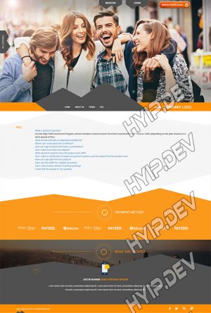 goldcoders hyip template no. 108, default page screenshot
