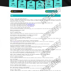 goldcoders hyip template no. 109, default page screenshot