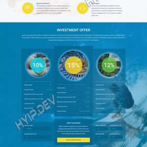 goldcoders hyip template no. 111, home page screenshot