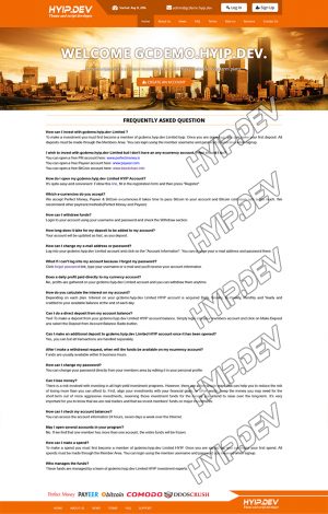 goldcoders hyip template no. 113, default page screenshot