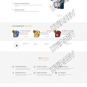 goldcoders hyip template no. 114, home page screenshot
