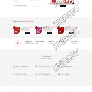 goldcoders hyip template no. 116, home page screenshot