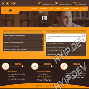 goldcoders hyip template no. 118, default page screenshot