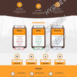 goldcoders hyip template no. 118, home page screenshot