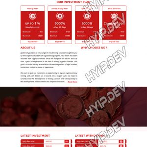 goldcoders hyip template no. 119, home page screenshot