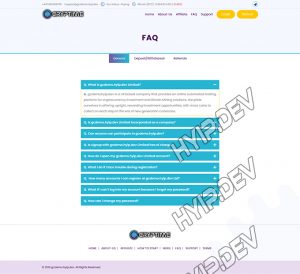 goldcoders hyip template no. 124, default page screenshot