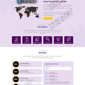 goldcoders hyip template no. 124, home page screenshot