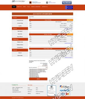 goldcoders hyip template no. 125, deposit page screenshot