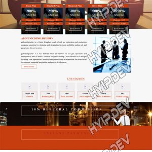 goldcoders hyip template no. 125, home page screenshot