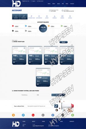 goldcoders hyip template no. 128, deposit page screenshot