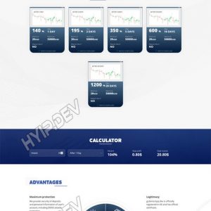 goldcoders hyip template no. 128, home page screenshot