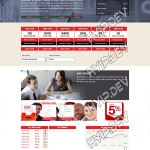 goldcoders hyip template no. 129, home page screenshot
