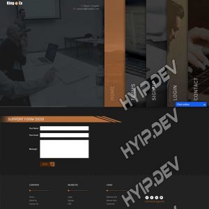 goldcoders hyip template no. 132, contact page screenshot