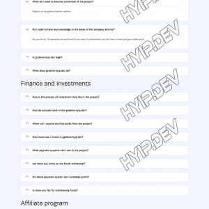 goldcoders hyip template no. 133, default page screenshot