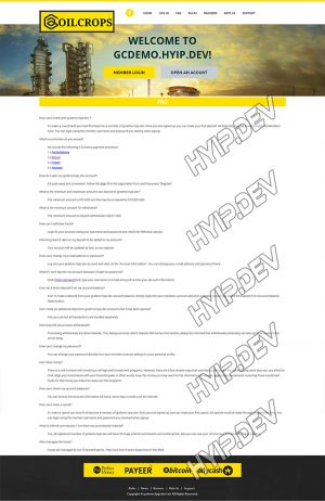 goldcoders hyip template no. 135, default page screenshot