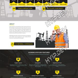 goldcoders hyip template no. 135, home page screenshot