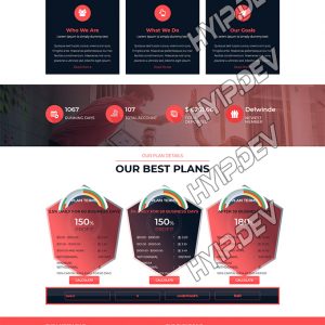 goldcoders hyip template no. 138, home page screenshot