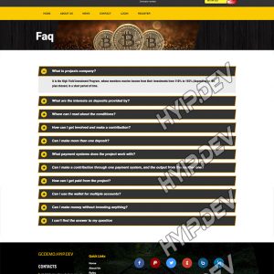 goldcoders hyip template no. 142, default page screenshot