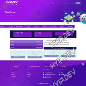 goldcoders hyip template no. 146, account page screenshot