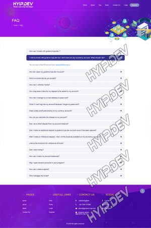 goldcoders hyip template no. 146, default page screenshot