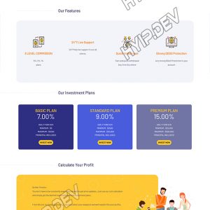 goldcoders hyip template no. 146, home page screenshot