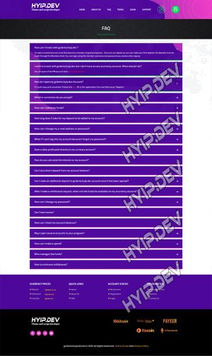 goldcoders hyip template no. 148, default page screenshot