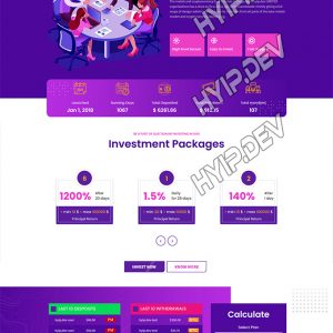 goldcoders hyip template no. 148, home page screenshot