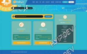 goldcoders hyip template no. 149, account page screenshot