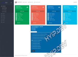 goldcoders hyip template no. 150, deposit page screenshot
