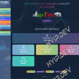 goldcoders hyip template no. 152, account page screenshot