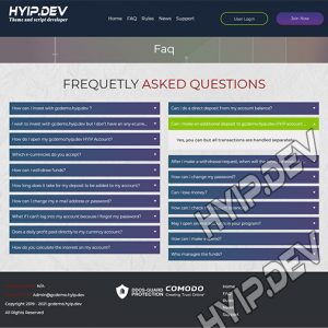 goldcoders hyip template no. 152, default page screenshot