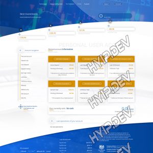 goldcoders hyip template no. 153, account page screenshot