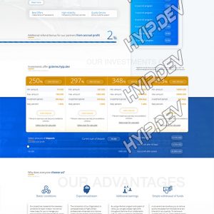 goldcoders hyip template no. 153, home page screenshot