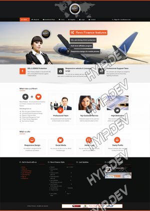 goldcoders hyip template no. 154, home page screenshot
