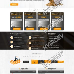 goldcoders hyip template no. 155, home page screenshot