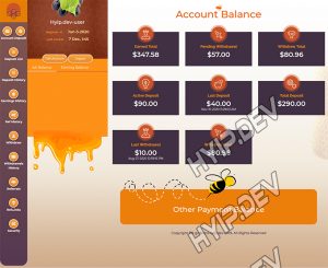 goldcoders hyip template no. 156, account page screenshot