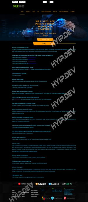 goldcoders hyip template no. 157, default page screenshot