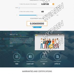 goldcoders hyip template no. 159, home page screenshot