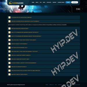 goldcoders hyip template no. 163, default page screenshot