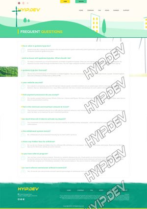 goldcoders hyip template no. 165, default page screenshot