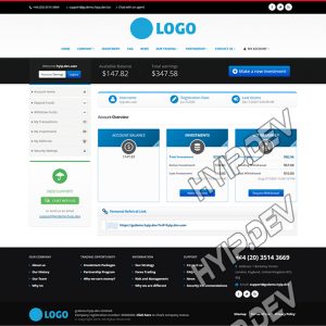 goldcoders hyip template no. 166, account page screenshot