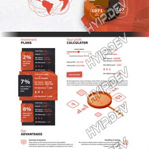 goldcoders hyip template no. 168, plans page screenshot
