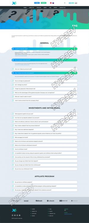 goldcoders hyip template no. 169, default page screenshot