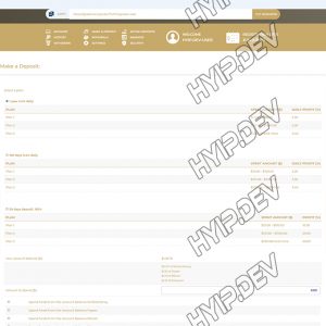 goldcoders hyip template no. 170, deposit page screenshot