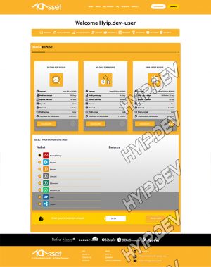 goldcoders hyip template no. 174, deposit page screenshot