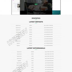 goldcoders hyip template no. 175, home page screenshot