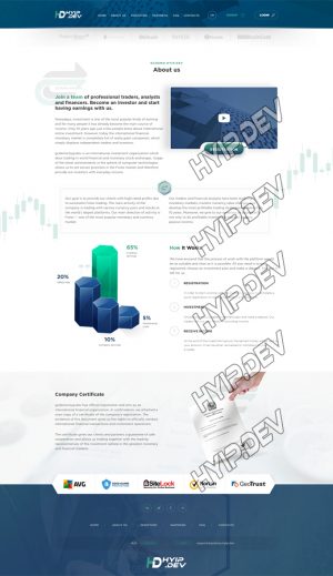 goldcoders hyip template no. 176, about page screenshot