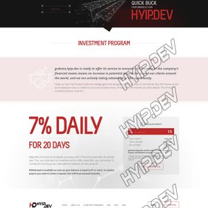 goldcoders hyip template no. 178, plans page screenshot