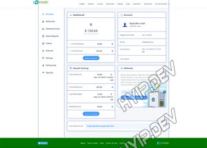 goldcoders hyip template no. 179, account page screenshot