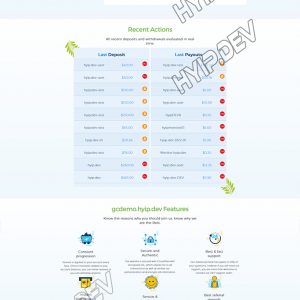 goldcoders hyip template no. 179, home page screenshot